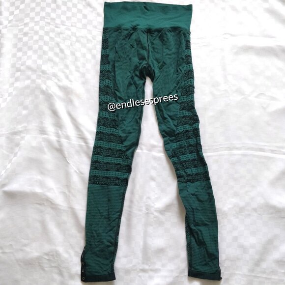 Free People FP Movement Sierra Seamless Mesh Leggings in Forest Green - Picture 3 of 8
